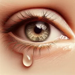 The eye sees more clearly after tears.