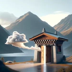 Tibetan Saying: The mind is a guest. Let it arrive. Let it leave.