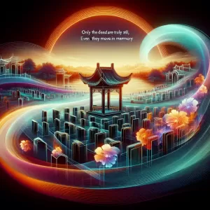 Taoist Irony: Only the dead are truly still   and even they move in memory.
