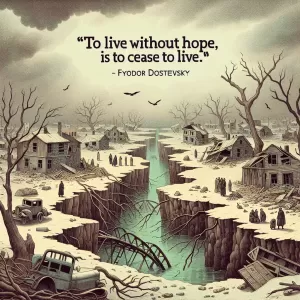 Dostoevsky: To live without hope is to cease to live.