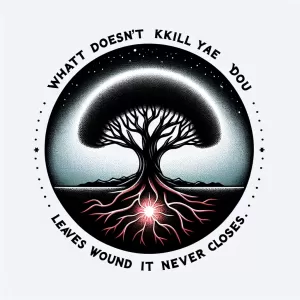 Enlarge Nietzsche: What doesn’t kill you leaves a wound that never closes.