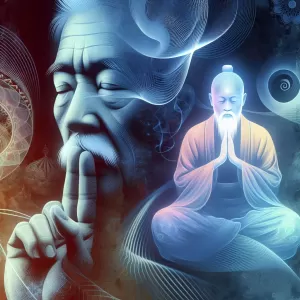Zen Saying: A wise man does not speak. A wiser one does not think.