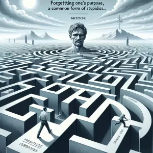 Enlarge Nietzsche: To forget one’s purpose is the commonest form of stupidity.