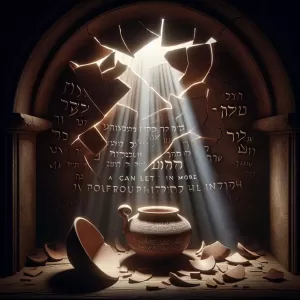 Ancient Hebrew Saying: A broken vessel lets in more light.