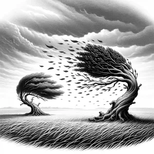 Enlarge Georgian Folk Proverb: A tree that never bowed breaks first in wind.