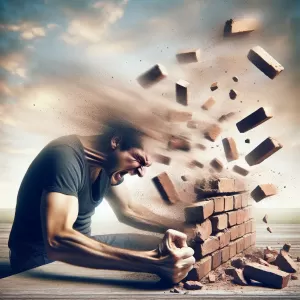 He who builds with anger lays bricks of dust.