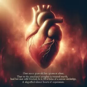 The heart does not grow old   it just grows silent.
