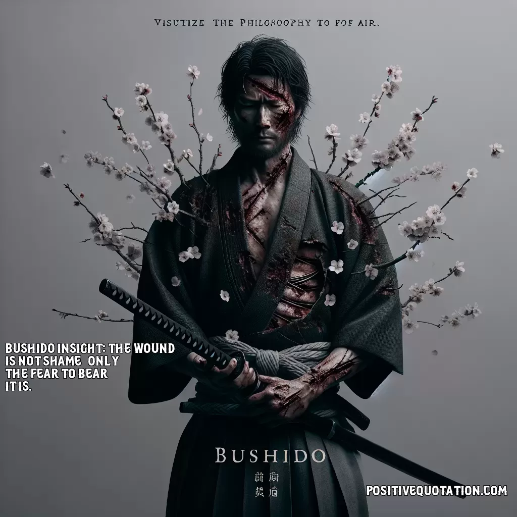 Bushido Insight: The wound is not shame   only the fear to bear it is.